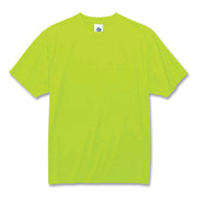 Ergodyne GloWear 8089 Non-certified Lime T-Shirt, Large, 1 Each, Polyester, High Visibility, Breathable, Moisture Wicking, UV Resistant, Chest Pocket, Lightweight, Machine Washable