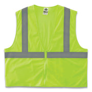 Ergodyne GloWear 8205Z Type R C2 Super Econo Mesh Safety Vest, Small/Medium, Lime, Zipper Closure, Reflective, Breathable, Lightweight, High Visibility, Machine Washable, 1 Each