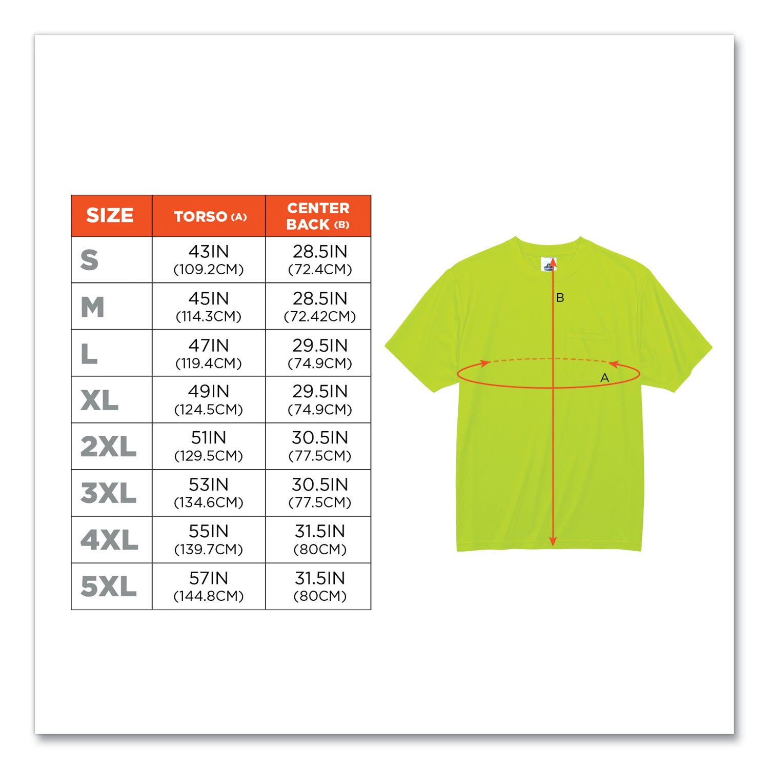 GloWear 8089 Non-Certified Hi-Vis T-Shirt, Polyester, Medium, Lime