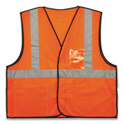 Ergodyne GloWear Type R C2 Breakaway Mesh Safety Vest, Large/Extra Large, Orange, Reflective, Pocket, Badge Holder, Lightweight, Breathable, Hook & Loop Closure, 1 Each
