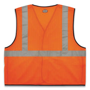 Ergodyne GloWear Type R C2 Breakaway Mesh Safety Vest, Small/Medium, Orange, Reflective, Pocket, Badge Holder, Lightweight, Breathable, Hook & Loop Closure, 1 Each