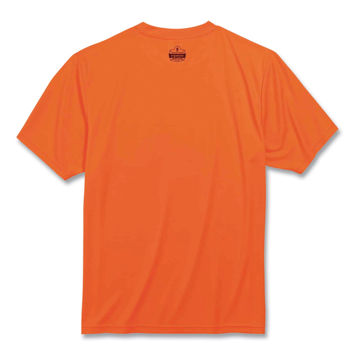 Ergodyne GloWear 8089 Non-certified Orange T-Shirt, Large, 1 Each, Polyester, High Visibility, Breathable, Moisture Wicking, UV Resistant, Chest Pocket, Lightweight, Short Sleeve, Machine Washable