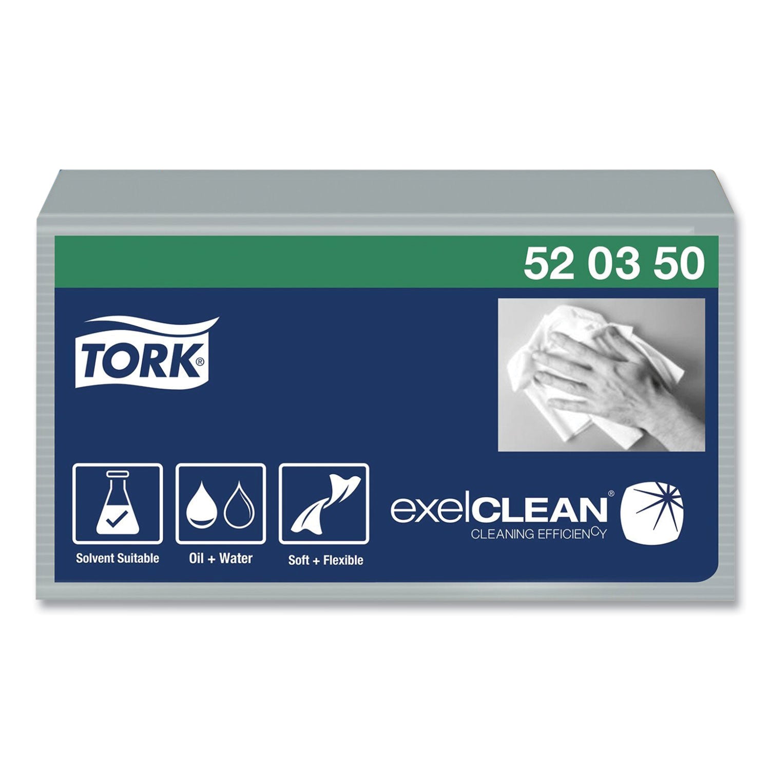 Industrial Cleaning Cloths, 1-Ply, 12.6 X 15.16, Gray, 55/pack, 8 Packs/carton