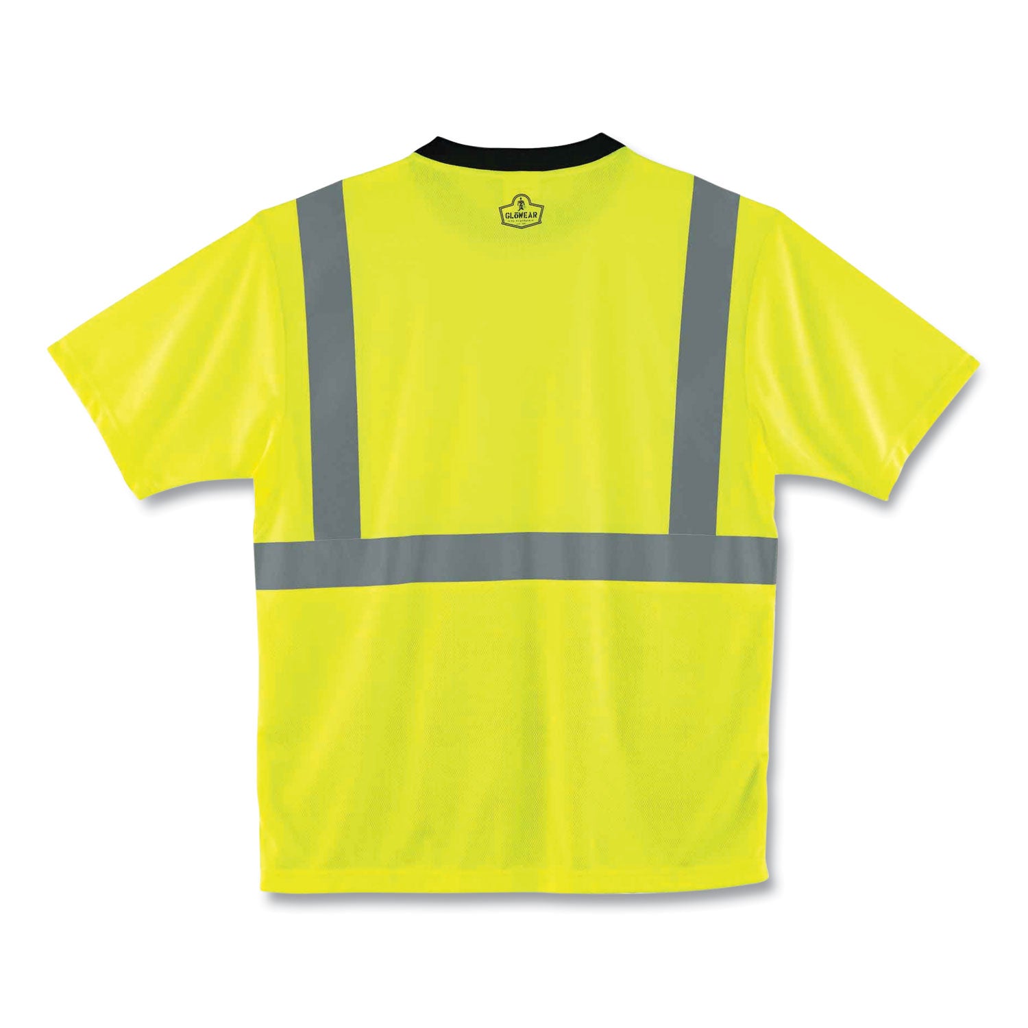 Ergodyne 8289BK Type R Class 2 Hi-Vis T-Shirt, Large, Lime/Black, Polyester, 1 Each