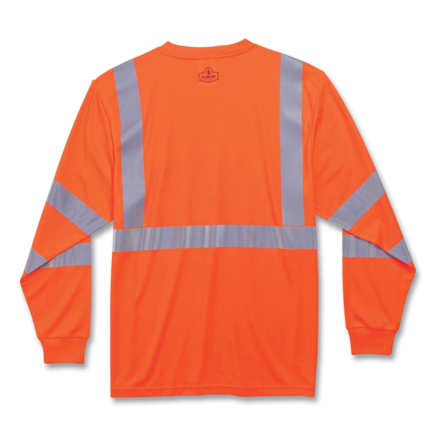 Ergodyne 8391 Type R Class 3 Long Sleeve T-Shirt, 4-Xtra Large, Orange, Polyester, Breathable, Moisture Resistant, UV Resistant, Reflective, Heat Resistant, Chest Pocket, 1 Each