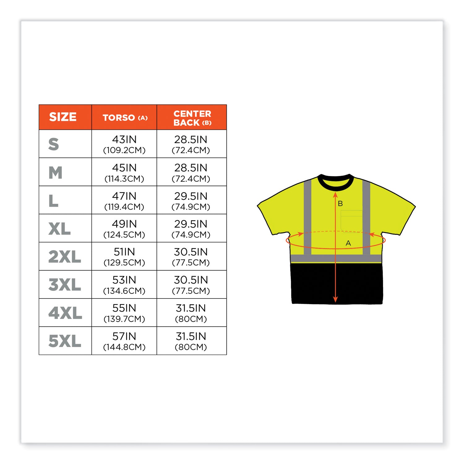 Ergodyne 8289BK Type R Class 2 Hi-Vis T-Shirt, Medium, Lime/Black, Polyester, 1 Each