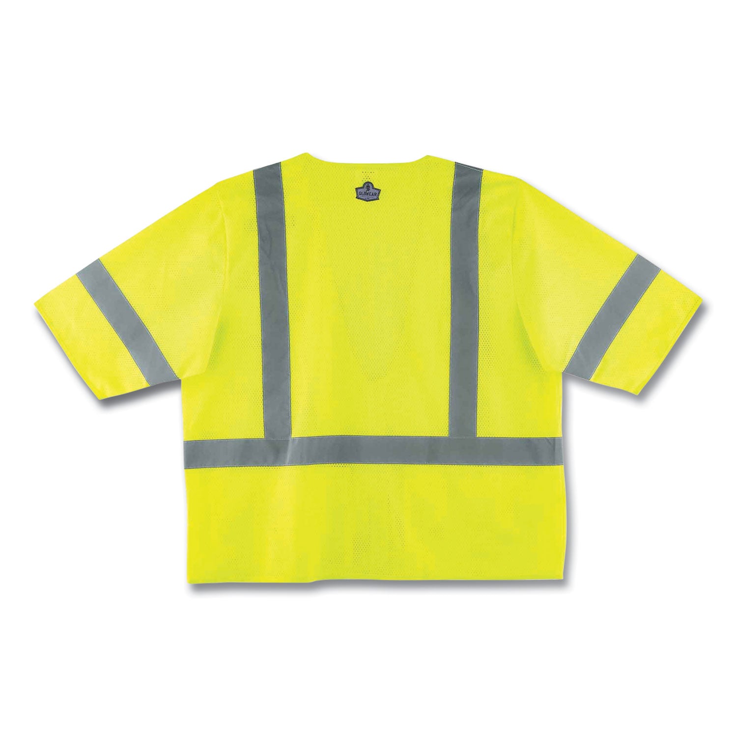 Ergodyne 8320Z Type R Class 3 Standard Vest, Large/Extra Large, Zipper Closure, Polyester Mesh, Lime, Pocket, Mic Tab, Reflective, 1 Each