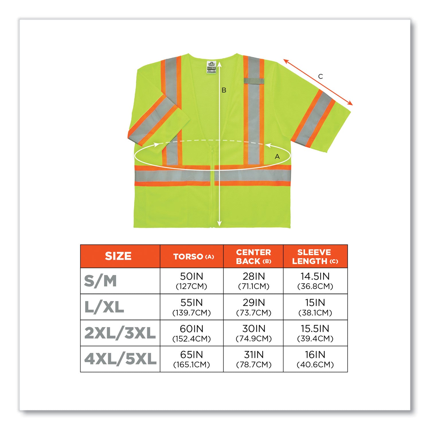Ergodyne 8330Z Type R Class 3 Two-Tone Vest, Small/Medium, Zipper Closure, Polyester Mesh, Lime, Pocket, Mic Tab, Reflective, 1 Each