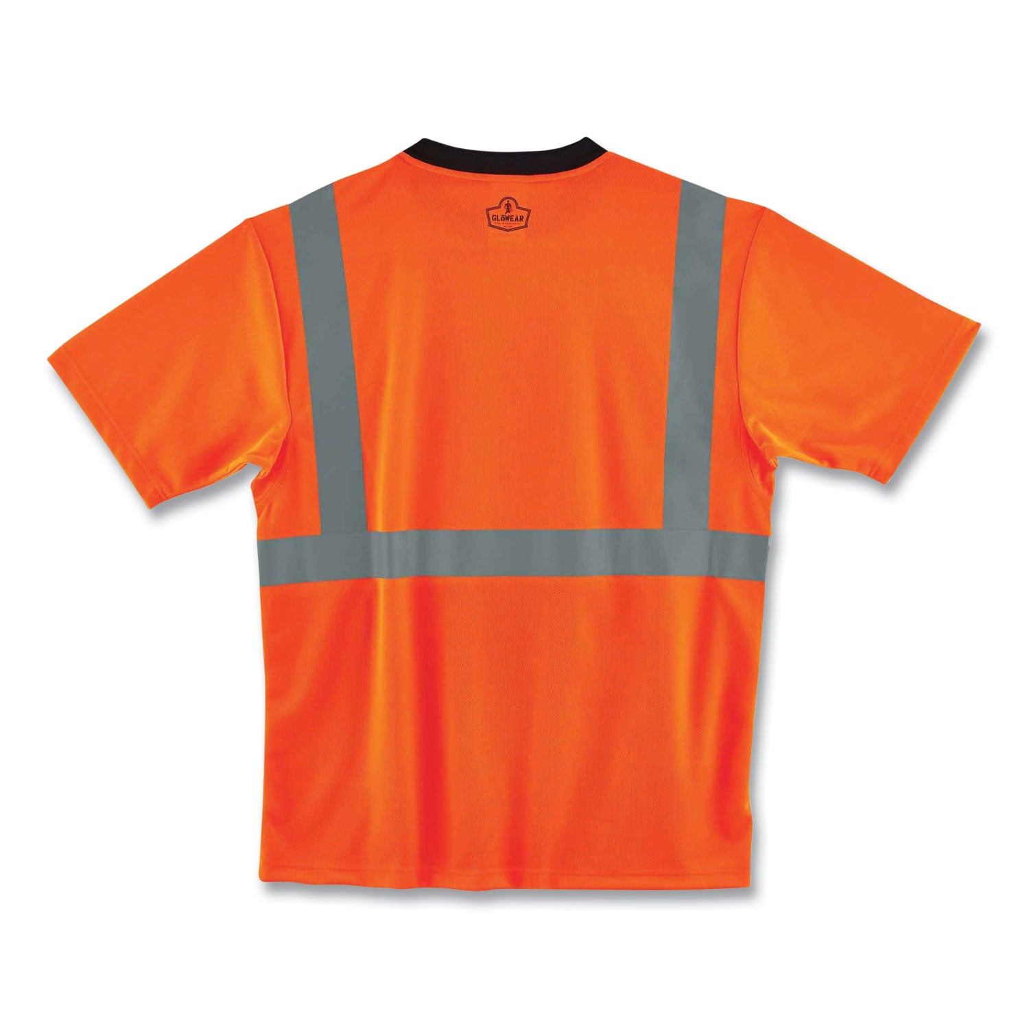 Ergodyne 8289BK Type R Class 2 Hi-Vis T-Shirt, Small, Polyester, Orange/Black, 1 Each