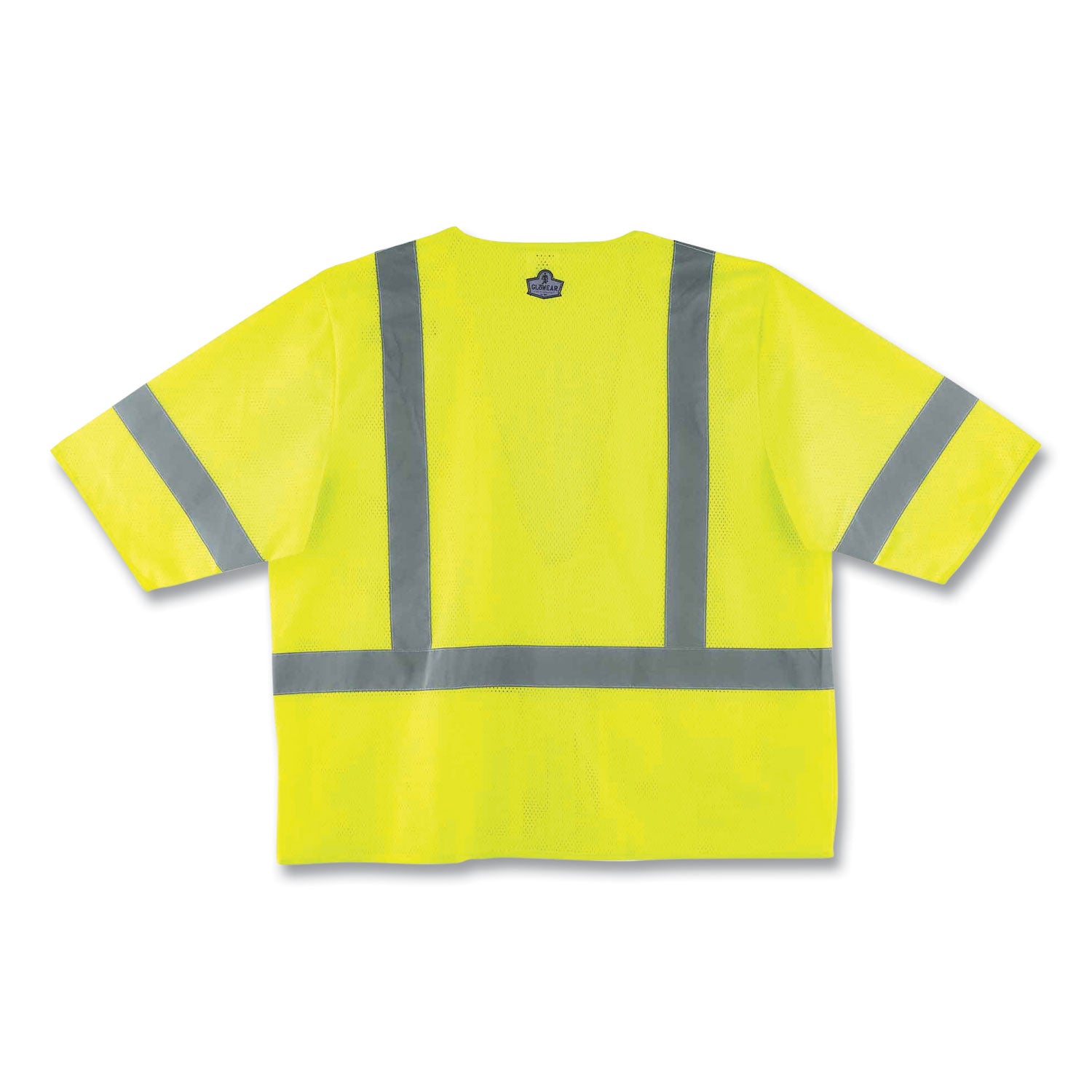 Ergodyne 8320Z Type R Class 3 Standard Vest, 4XL/5XL, Zipper Closure, Polyester Mesh, Lime, Pocket, Mic Tab, Reflective, 1 Each