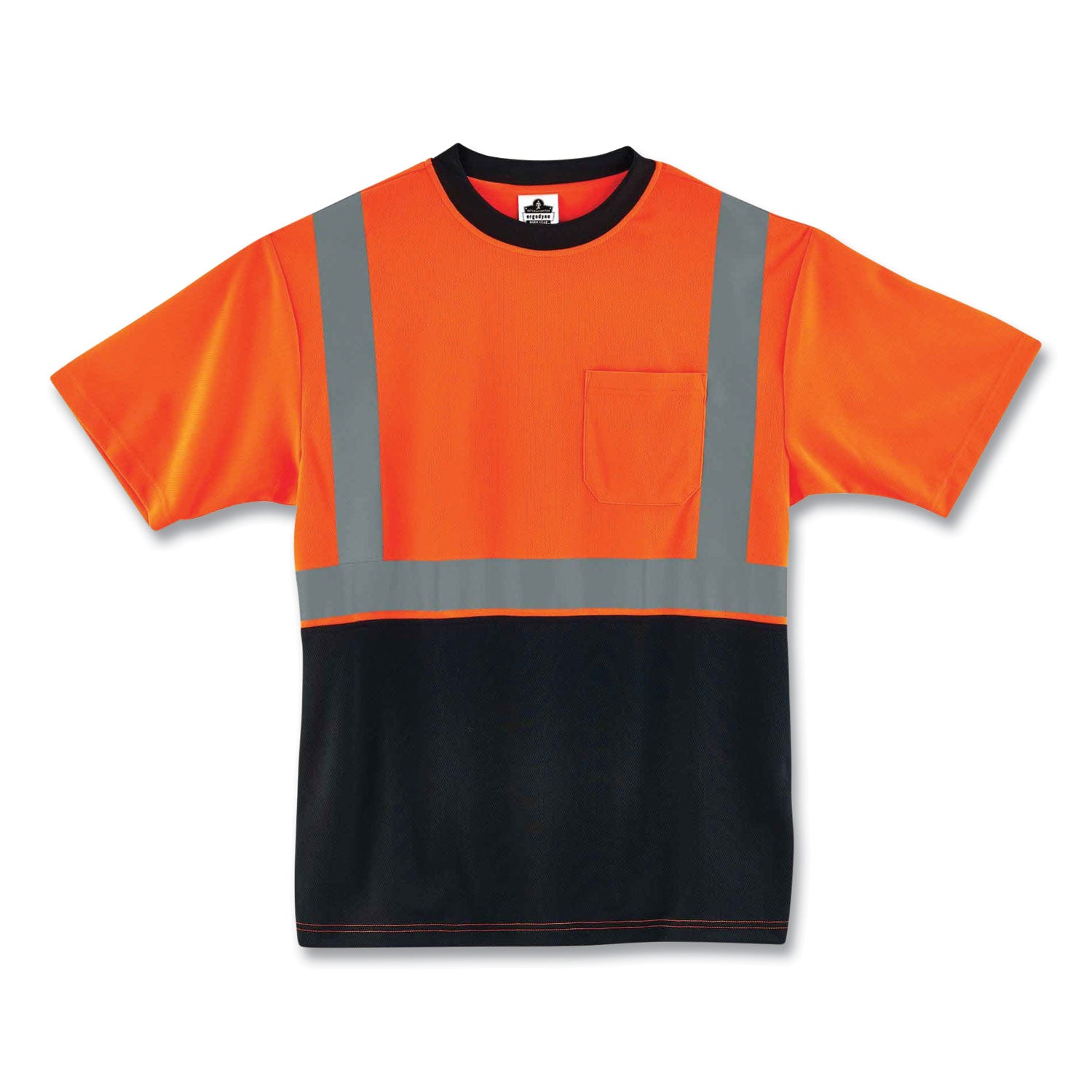Ergodyne 8289BK Type R Class 2 Hi-Vis T-Shirt, 5XL, Lime/Black, Polyester, 1 Each