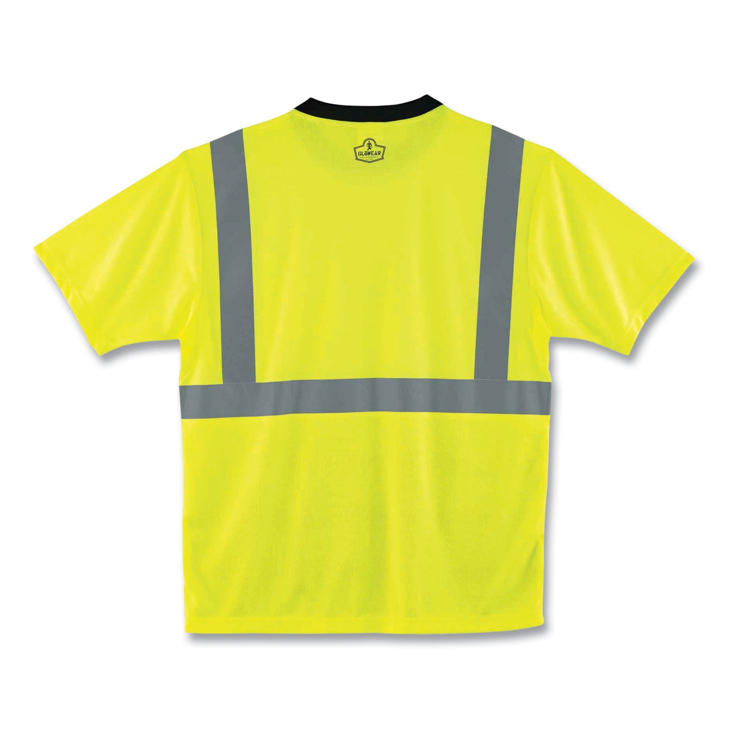 Ergodyne 8289BK Type R Class 2 Hi-Vis T-Shirt, 2XL, Lime/Black, Polyester, Breathable, Moisture Wicking, UV Resistant, Lightweight, Front Pocket, 1 Each