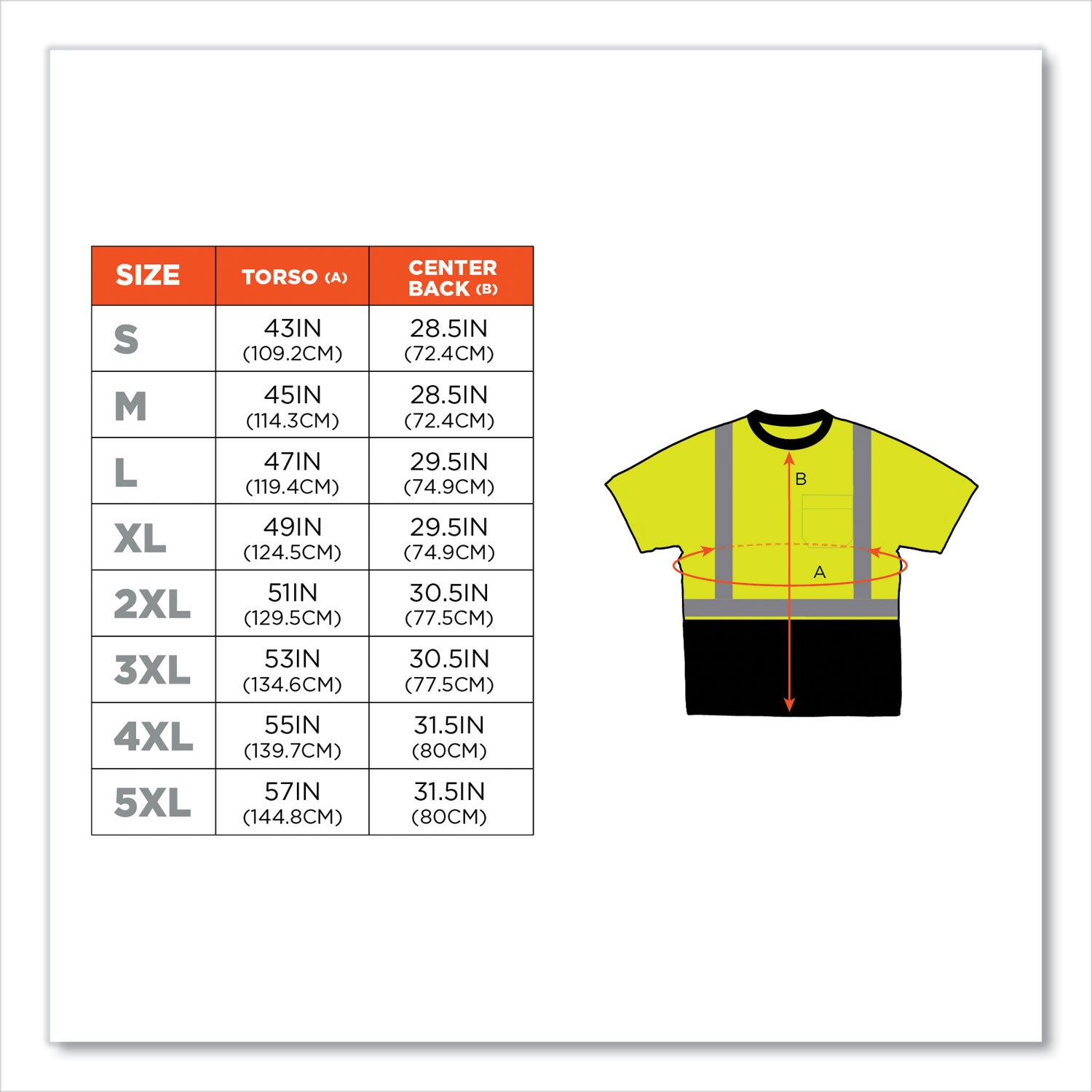 Ergodyne 8289BK Type R Class 2 Hi-Vis T-Shirt, 2XL, Lime/Black, Polyester, Breathable, Moisture Wicking, UV Resistant, Front Pocket, 1 Each