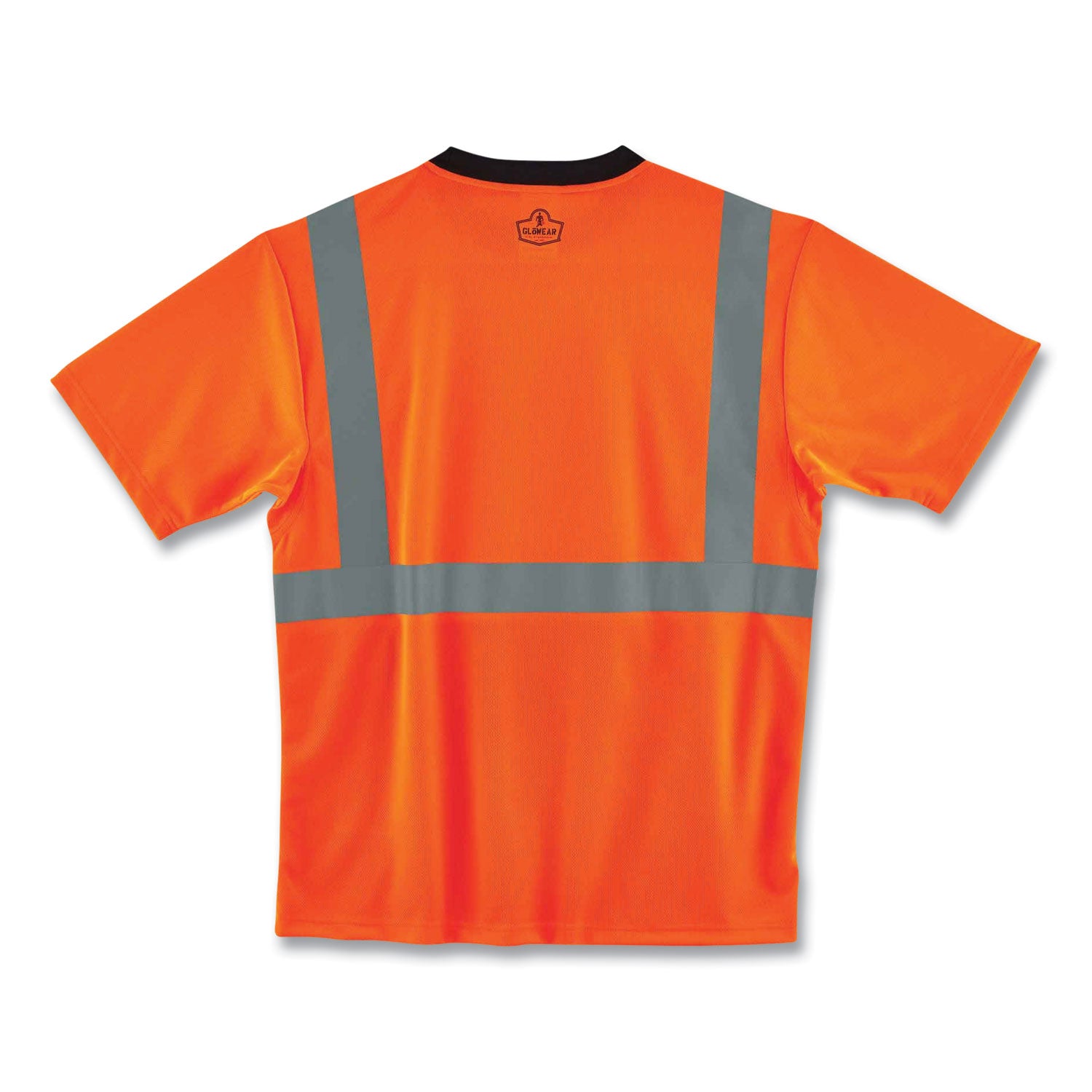 Ergodyne 8289BK Type R Class 2 Hi-Vis T-Shirt, 2XL, Polyester, Orange/Black, 1 Each
