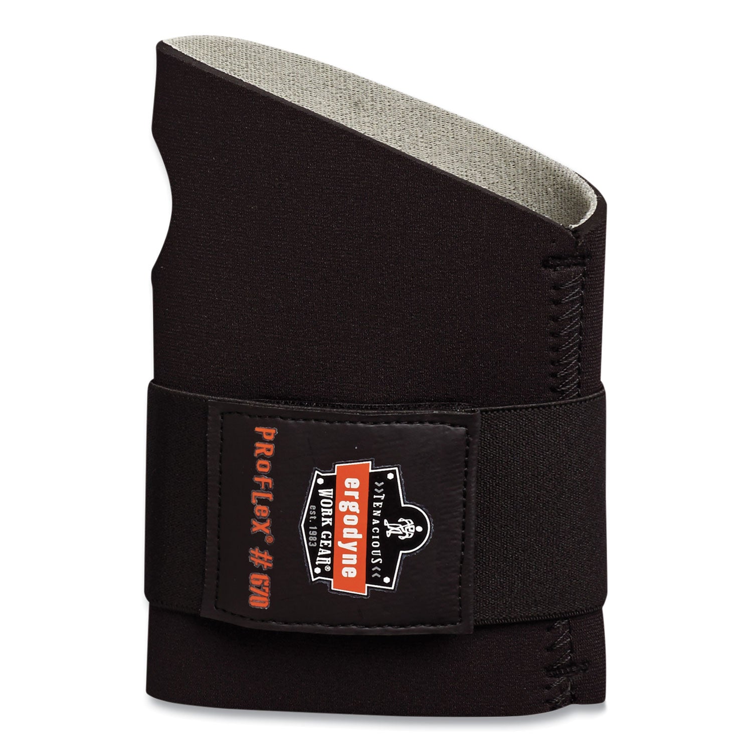 Ergodyne ProFlex 670 Ambidextrous Single Strap Wrist Support, Large, Black, Neoprene/Elastic/Woven, 1 Each