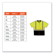 Ergodyne 8289BK Type R Class 2 Hi-Vis T-Shirt, Extra Large (XL), Lime/Black, Polyester, 1 Each