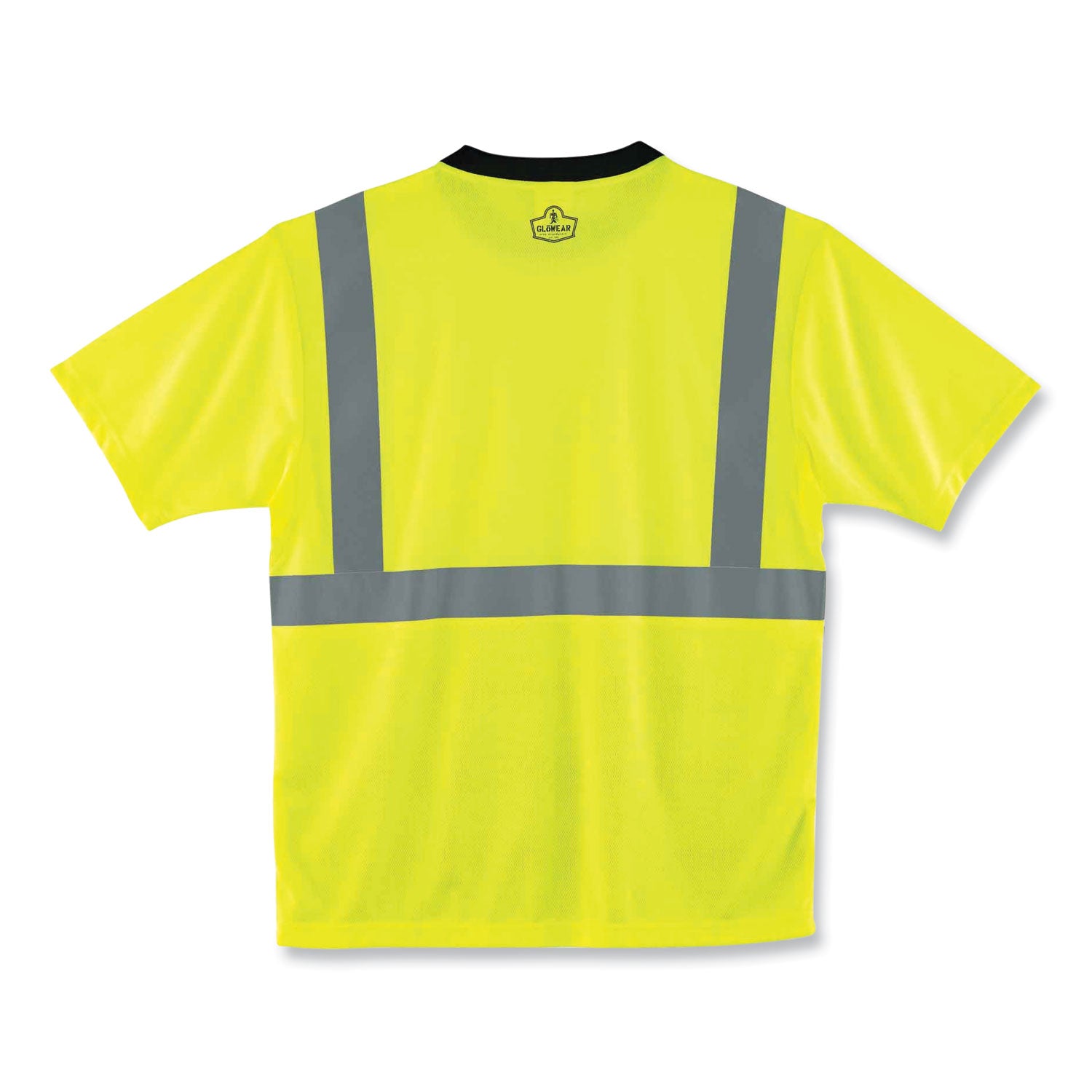 Ergodyne 8289BK Type R Class 2 Front T-Shirt, 4XL, Lime/Black, Polyester, 1 Each