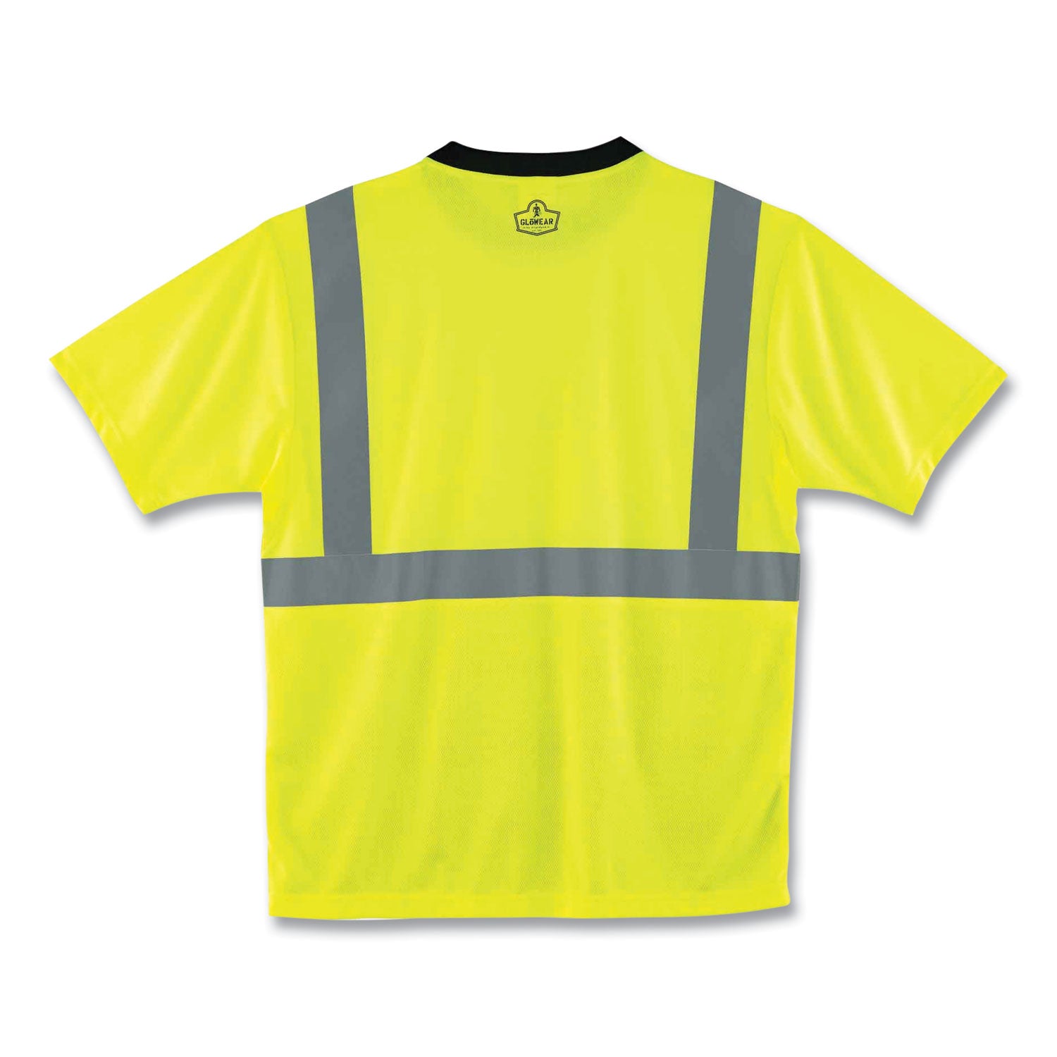 Ergodyne 8289BK Type R Class 2 Hi-Vis T-Shirt, Medium, Lime/Black, Polyester, 1 Each