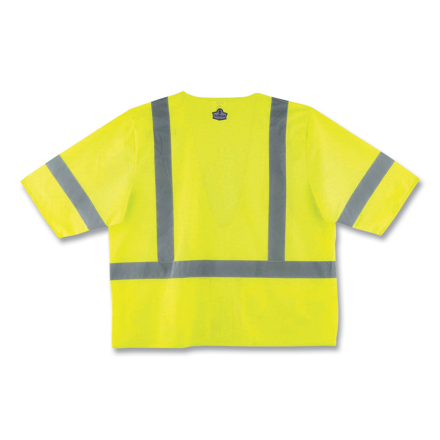 Ergodyne 8320Z Type R Class 3 Standard Vest, 2XL/3XL, Zipper Closure, Polyester Mesh, Lime, Pocket, Mic Tab, Reflective, 1 Each