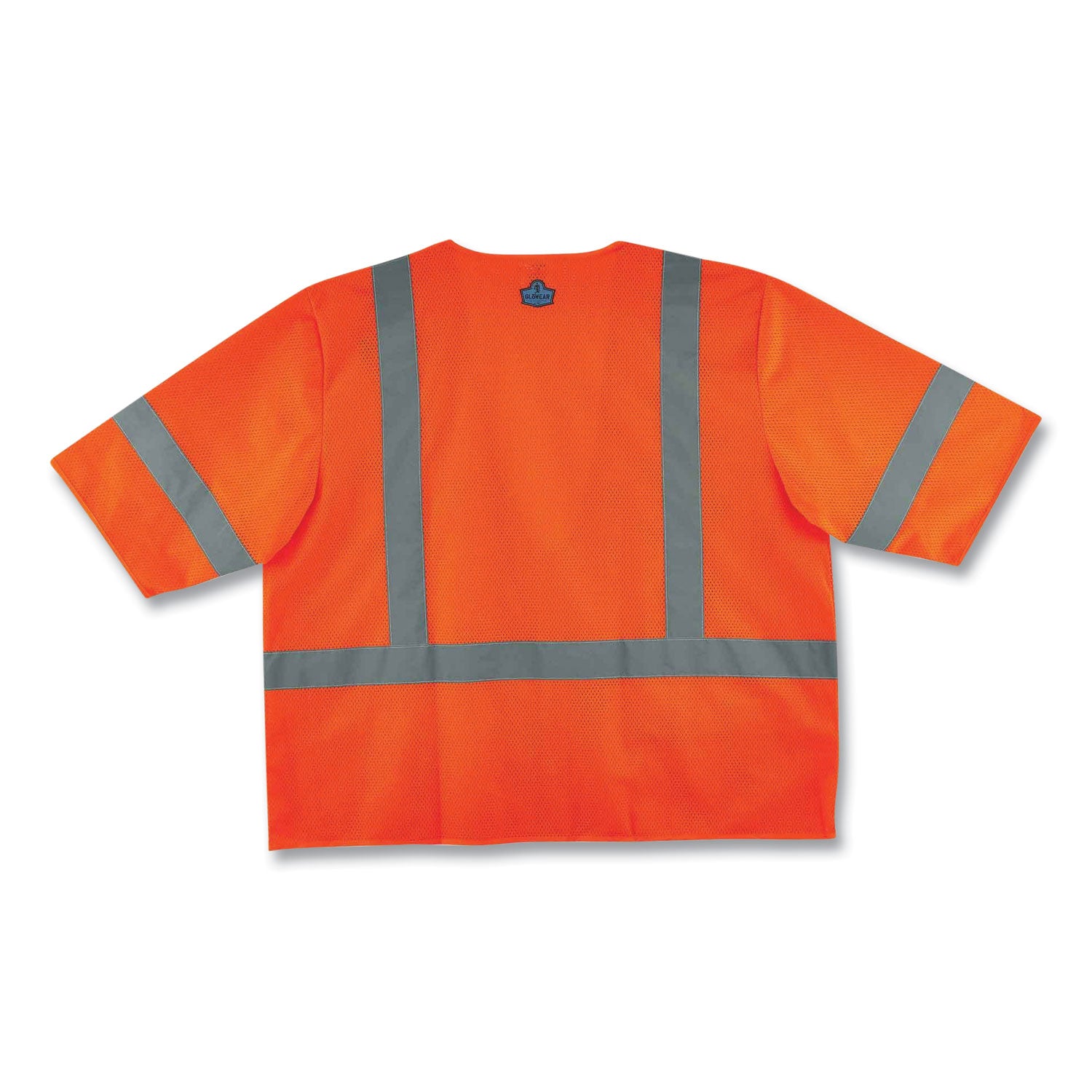 Ergodyne 8320Z Type R Class 3 Standard Vest, Small/Medium, Zipper Closure, Polyester Mesh, Orange, Pocket, Mic Tab, Reflective, 1 Each