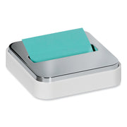 Note Dispenser for 3 in x 3 in Notes, White Base with Steel Top