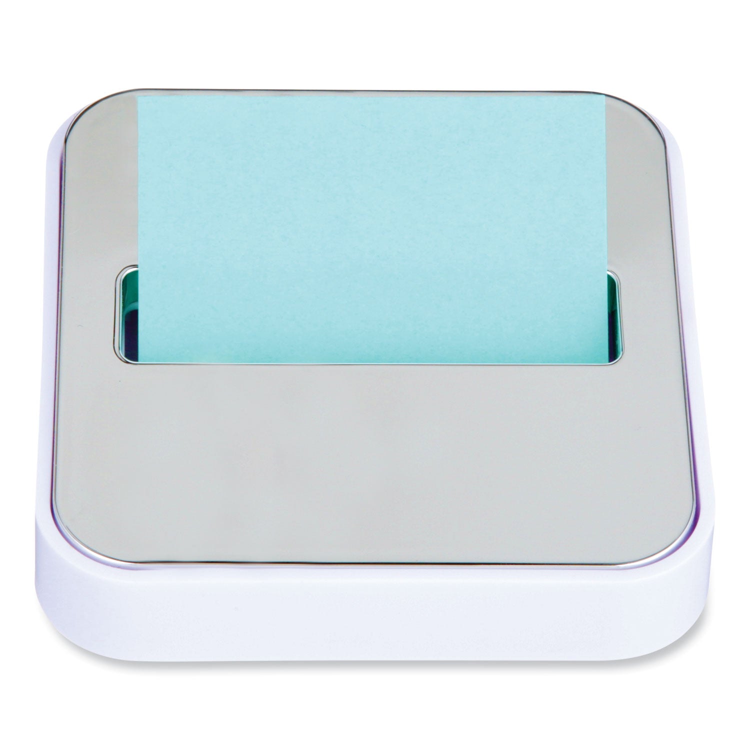 Note Dispenser for 3 in x 3 in Notes, White Base with Steel Top