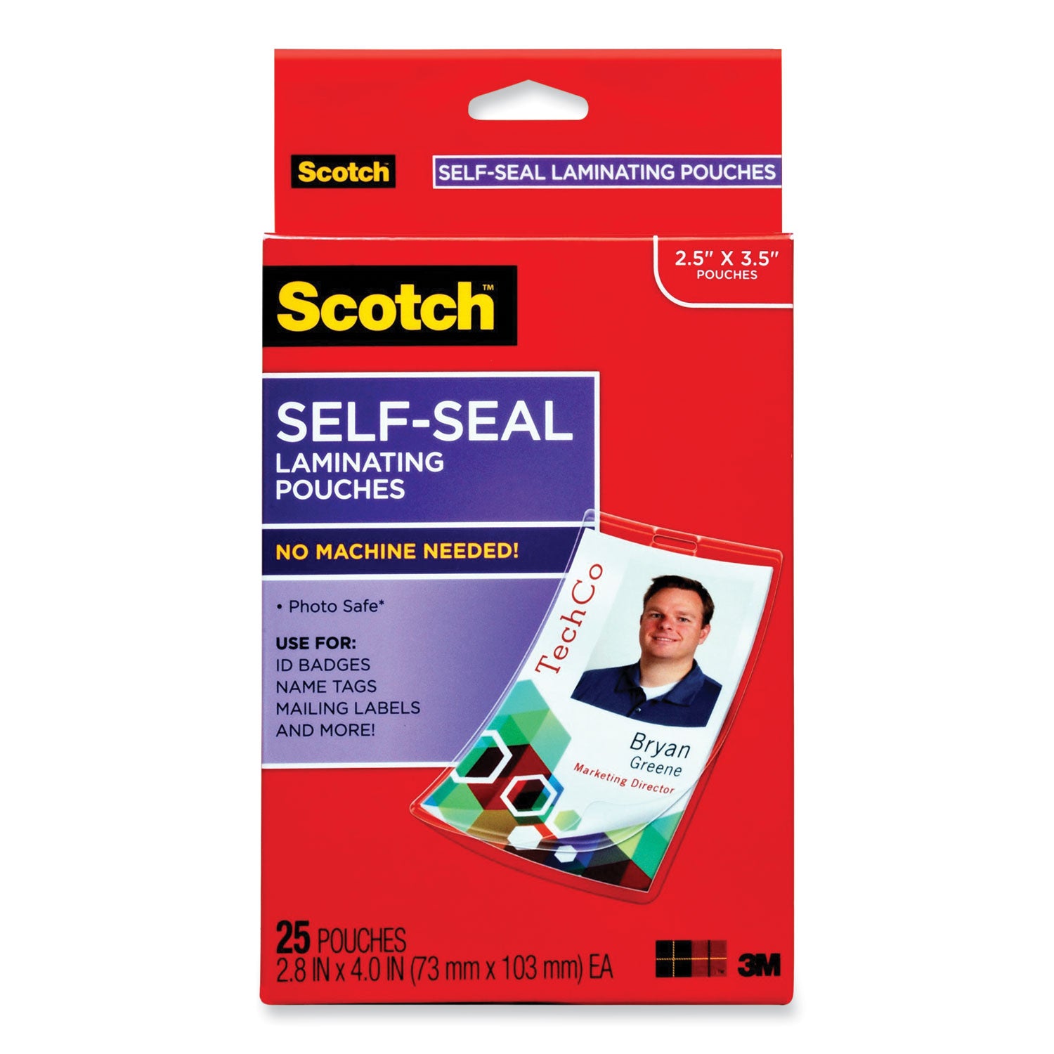 Support 4" x 2.80" Media - Horizontal - Clear - 25 / Pack