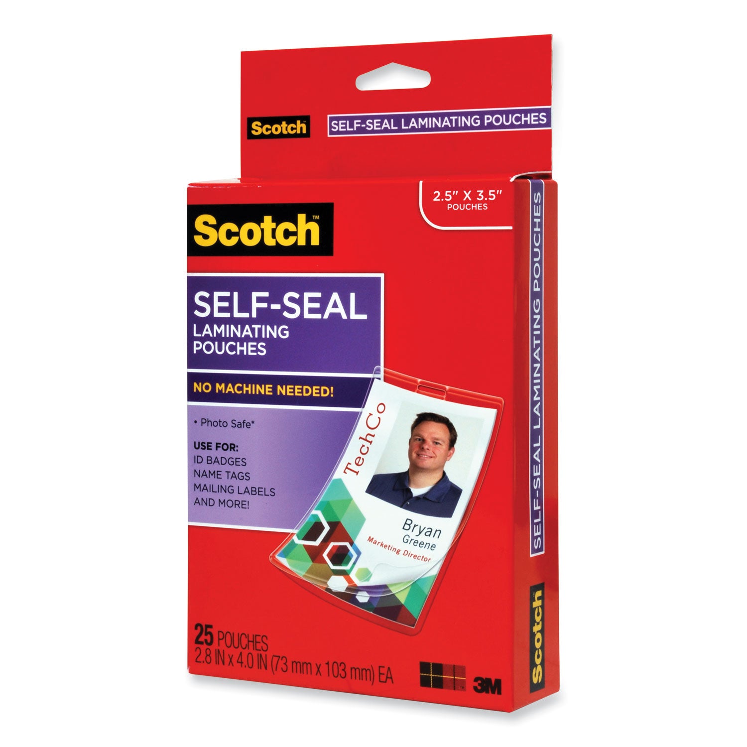 Support 4" x 2.80" Media - Horizontal - Clear - 25 / Pack