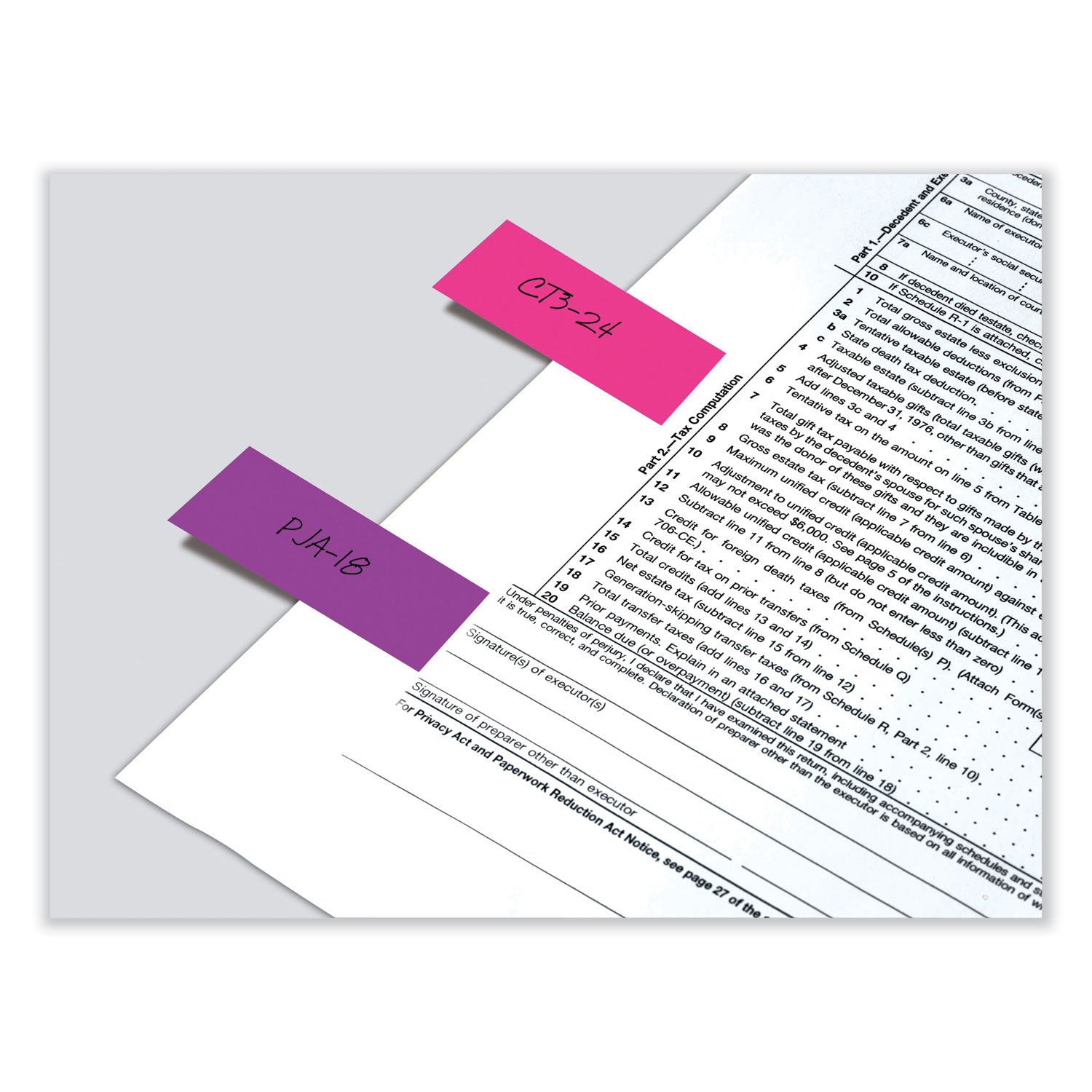 Post-it&reg; Page Markers - 1" Flag/Note Width x 3" Flag/Note Length - Rectangle - Assorted - Removable, Self-adhesive - 1 Pack