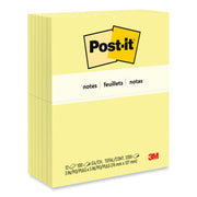 Post-it&reg; Notes Original Notepads - 3" Flag/Note Width x 5" Flag/Note Length - Rectangle - 100 Sheets per Pad - Unruled - Canary Yellow - Paper - Self-adhesive, Repositionable - 1 Pack