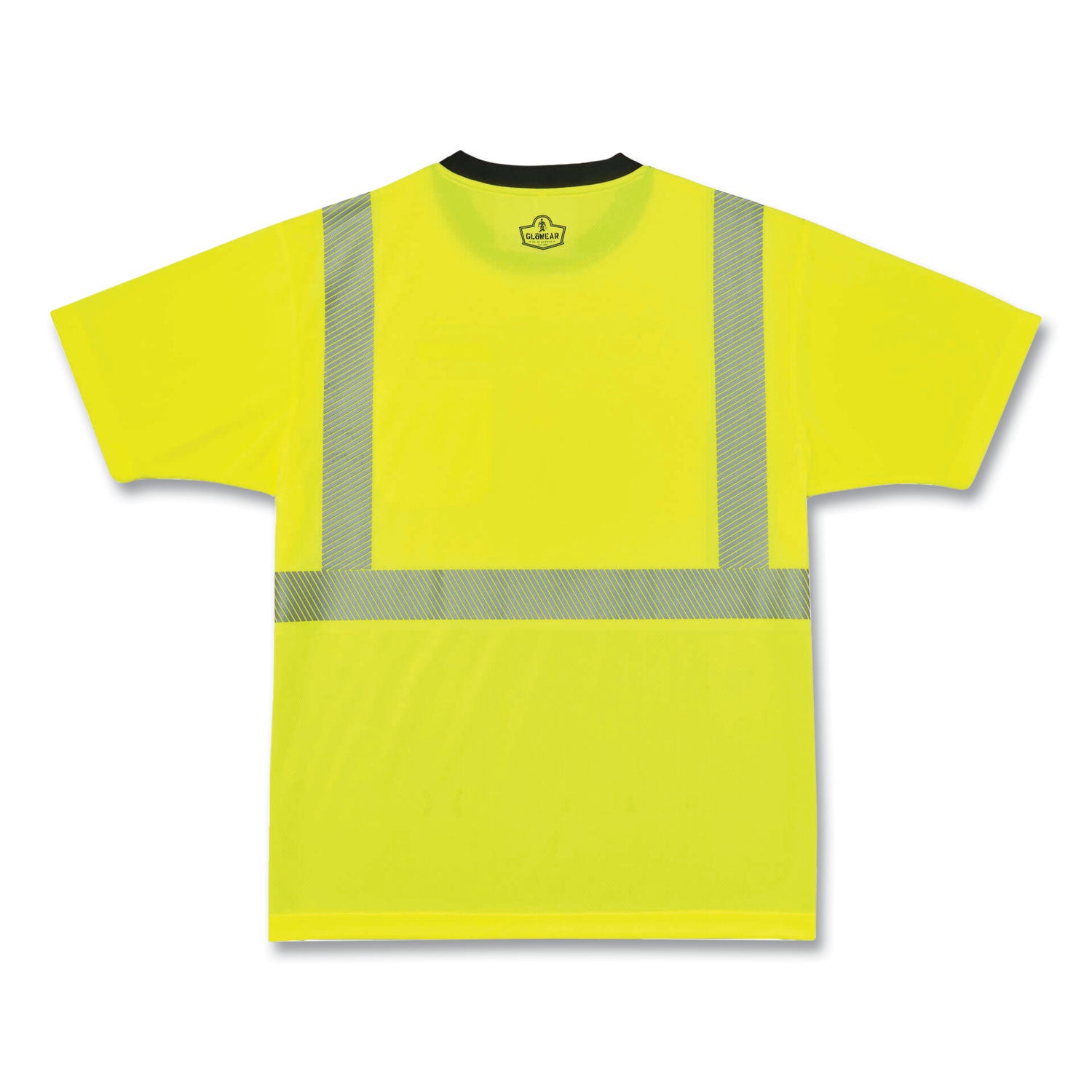 Ergodyne 8280BK Type R Class 2 Front Performance T-Shirt, Small, Polyester, Lime/Black, 1 Each
