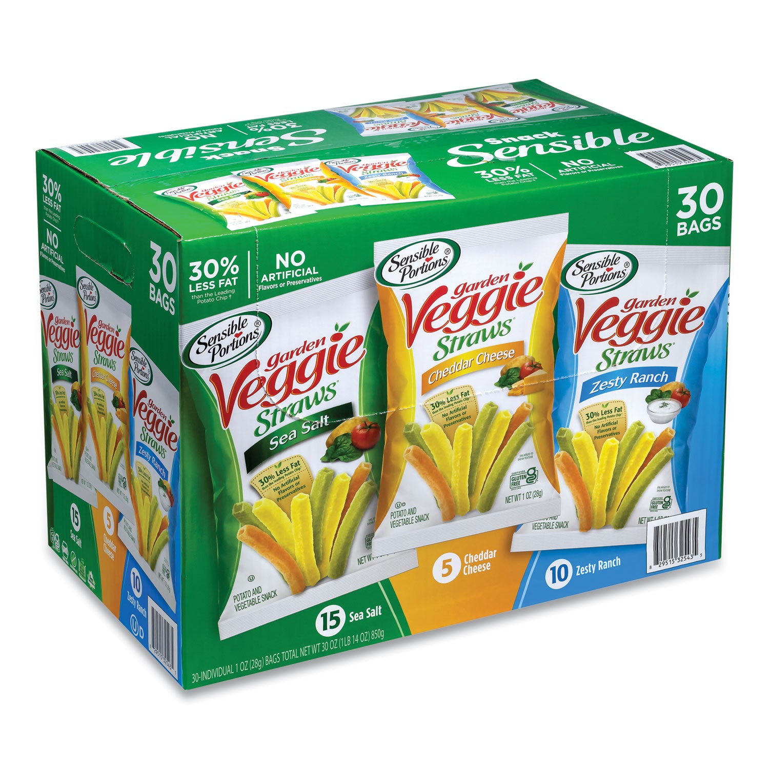 Low Fat, Cholesterol-free - Cheddar Cheese, Sea Salt, Zesty Ranch - 30 / Carton