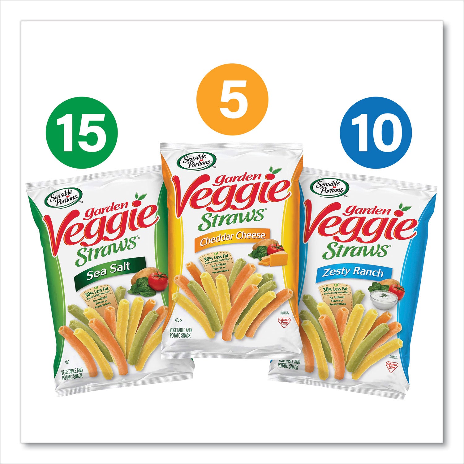 Low Fat, Cholesterol-free - Cheddar Cheese, Sea Salt, Zesty Ranch - 30 / Carton