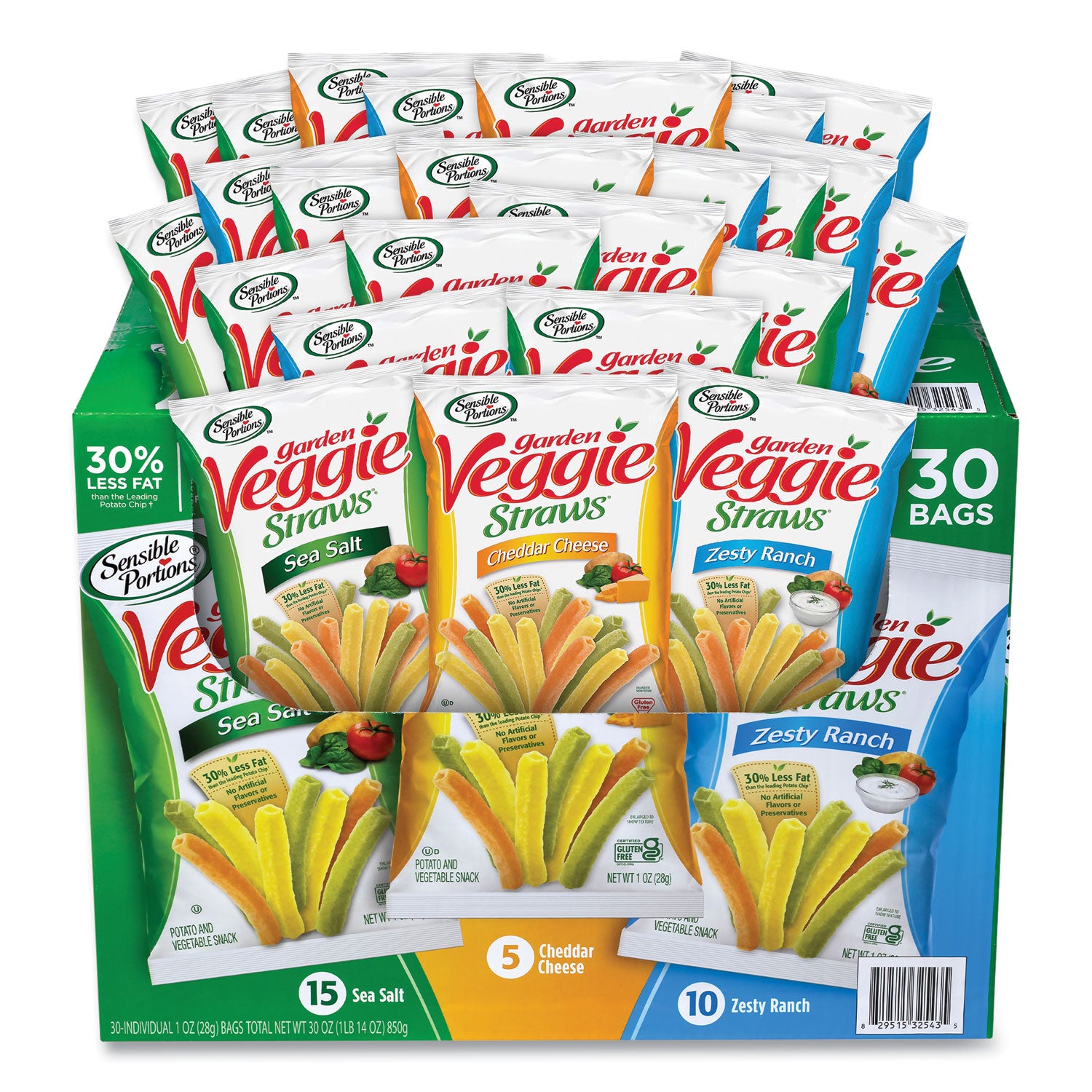 Low Fat, Cholesterol-free - Cheddar Cheese, Sea Salt, Zesty Ranch - 30 / Carton