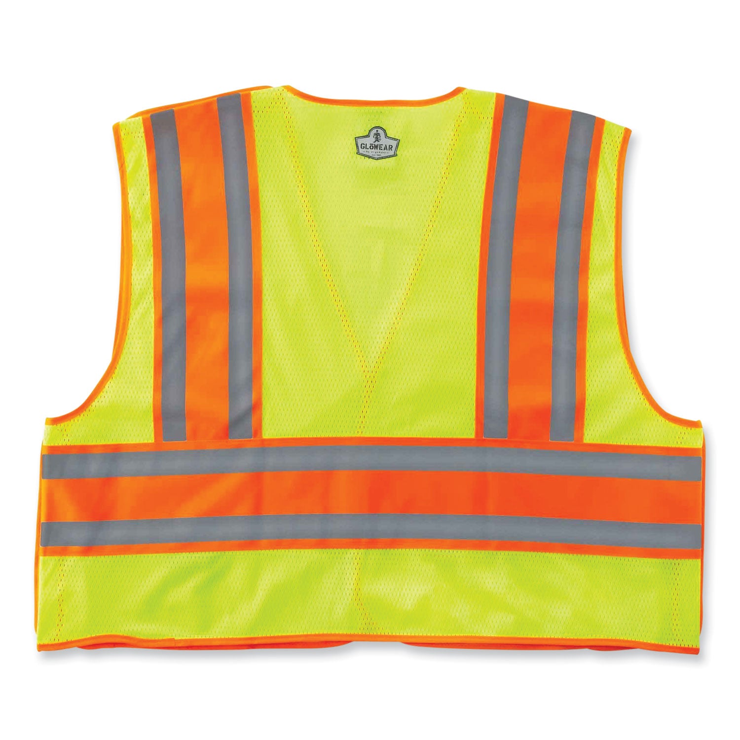 Ergodyne 8245PSV Type P Class 2 Public Safety Vest, Large/Extra Large, Hook & Loop Closure, Lime, Reflective, Pocket, Mic Tab, Two-tone, 1 Each