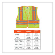 Ergodyne 8245PSV Type P Class 2 Public Safety Vest, 6-7X Large, Hook & Loop Closure, Lime, Reflective, Pocket, Mic Tab, Two-tone, 1 Each