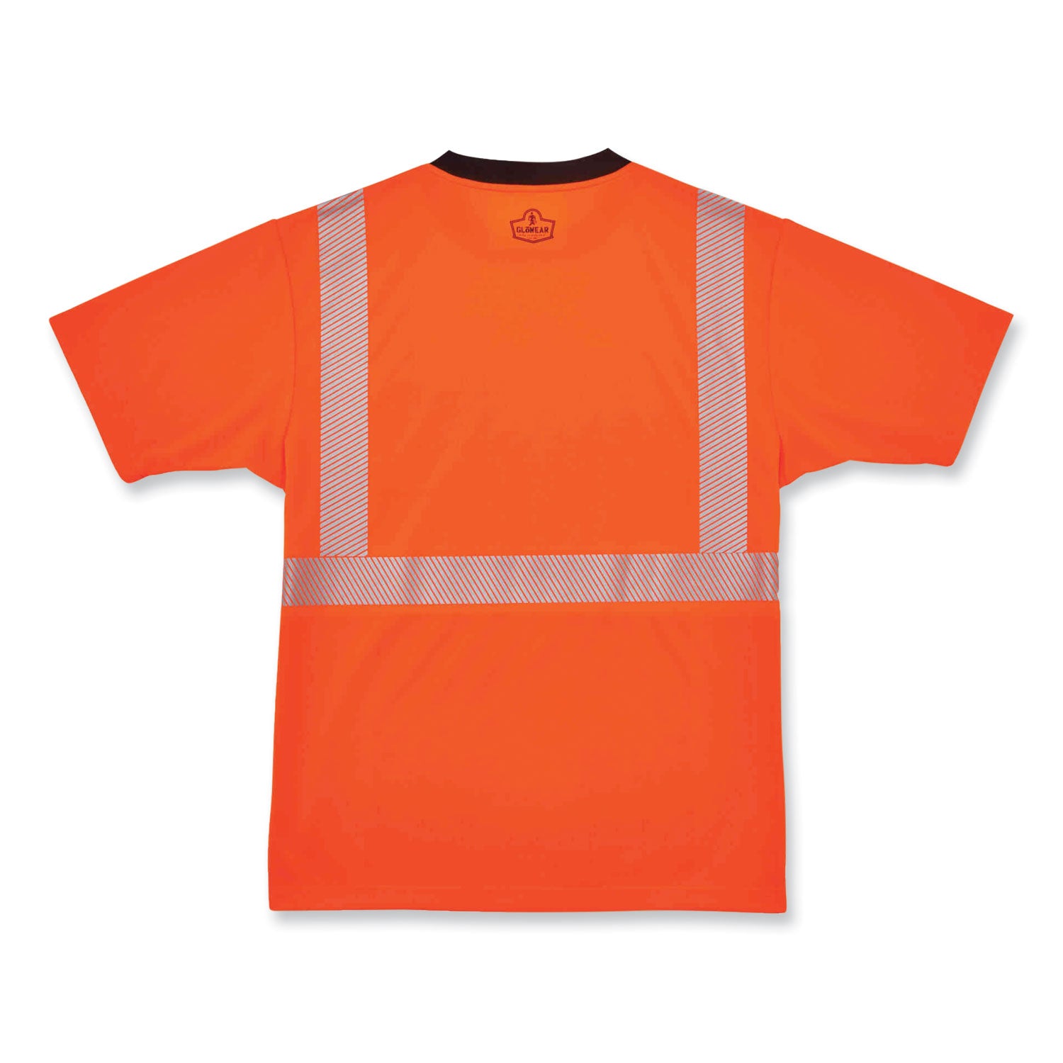 Ergodyne 8280BK Type R Class 2 Front Performance T-Shirt, 3XL, Polyester, Orange/Black, 1 Each