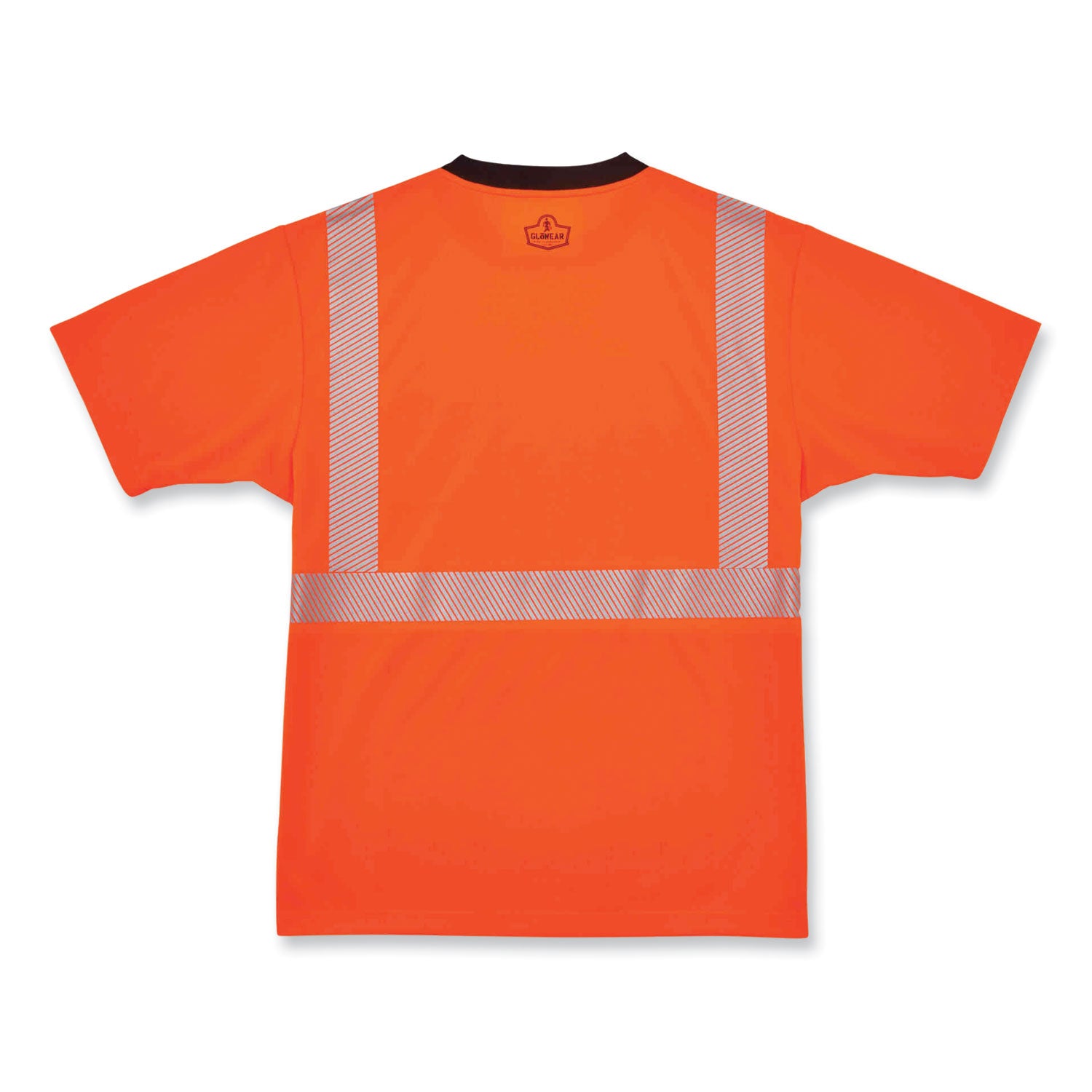 Ergodyne 8280BK Type R Class 2 Front Performance T-Shirt, Large, Polyester, Orange/Black, 1 Each
