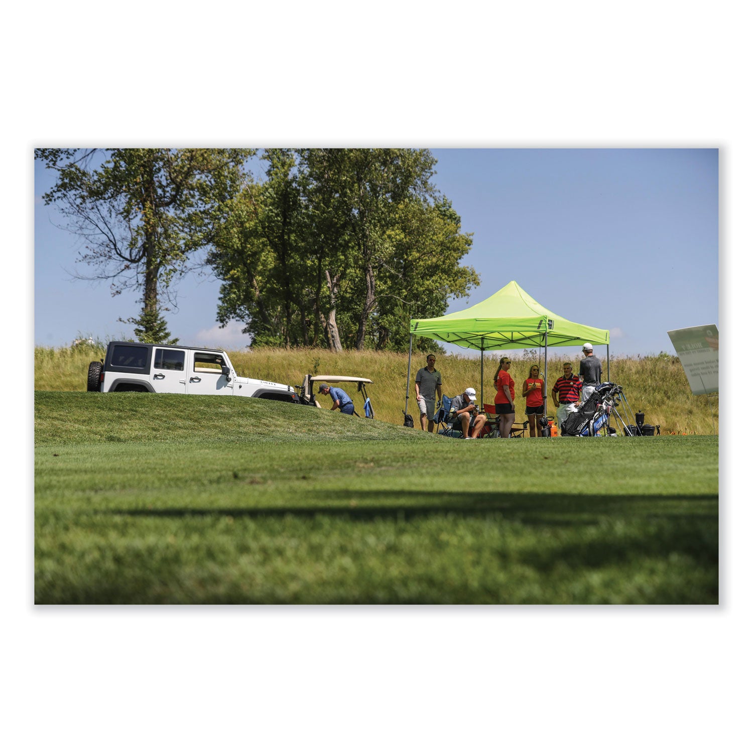 Ergodyne Shax 6000C Replacement Pop-Up Tent Canopy, Lime, 1 Each