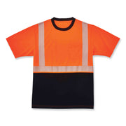 Ergodyne 8280BK Type R Class 2 Front Performance T-Shirt, 2XL, Polyester, Orange/Black, 1 Each