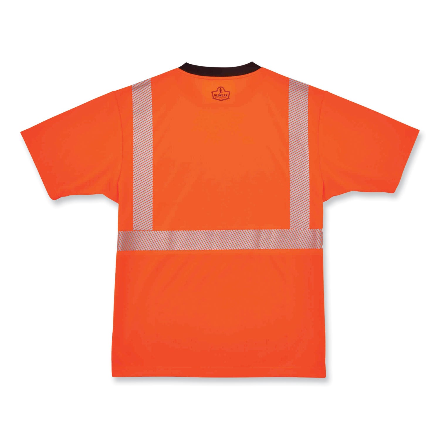Ergodyne 8280BK Type R Class 2 Front Performance T-Shirt, 2XL, Polyester, Orange/Black, 1 Each