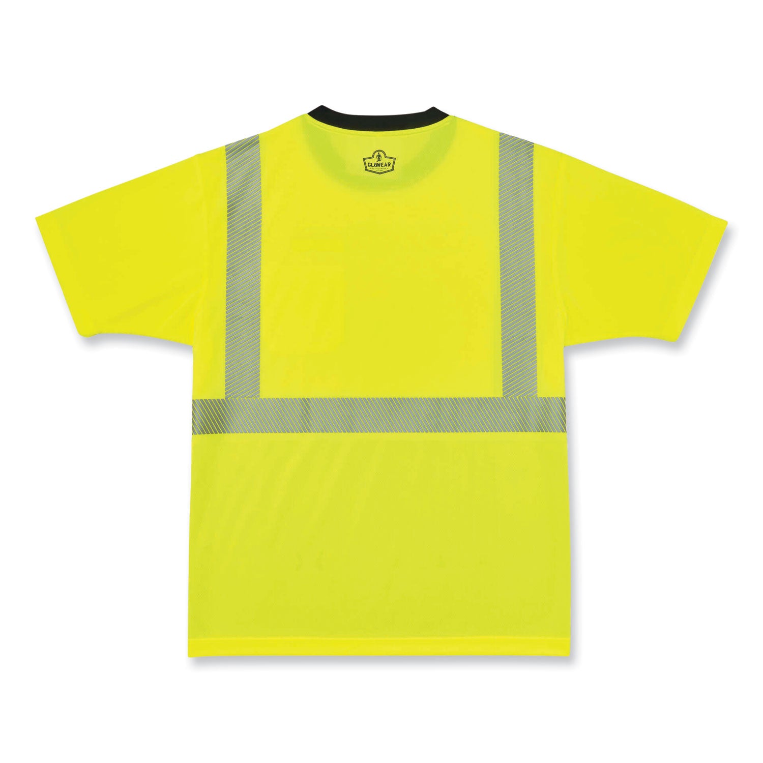 Ergodyne 8280BK Type R Class 2 Front Performance T-Shirt, 4XL, Polyester, Lime/Black, 1 Each