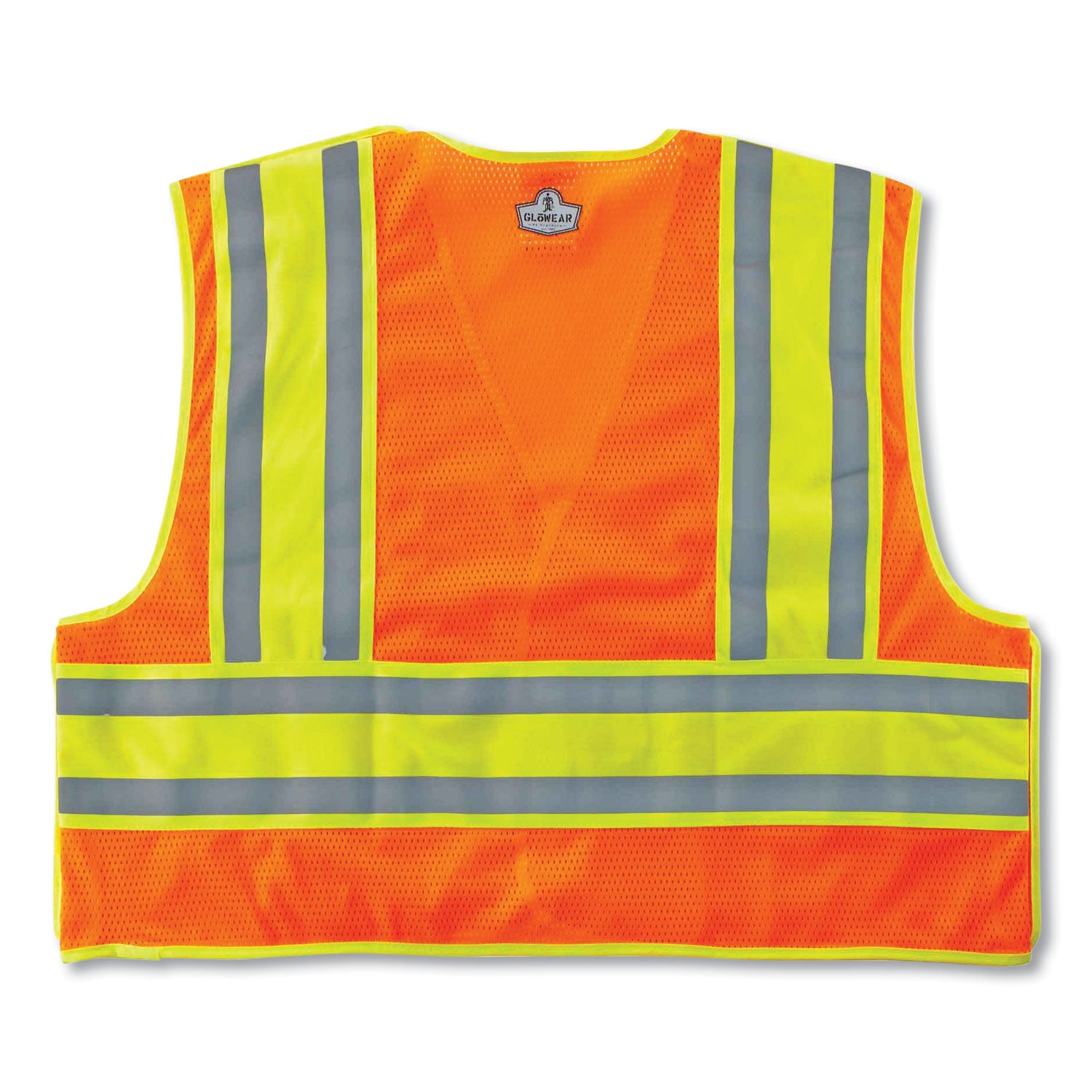 Ergodyne 8245PSV Type P Class 2 Public Safety Vest, Large/Extra Large, Hook & Loop Closure, Orange, Reflective, Pocket, Mic Tab, Two-tone, 1 Each