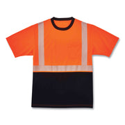 Ergodyne 8280BK Type R Class 2 Front Performance T-Shirt, 3XL, Polyester, Orange/Black, 1 Each