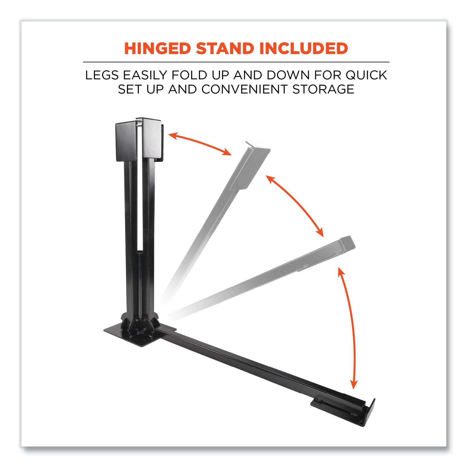 Ergodyne SHAX 6199 Lightweight Work Umbrella and Stand Kit, Lime, Includes 1 Umbrella, 1 Stand, Oversized Storage Bag with Pocket & Ground Spike