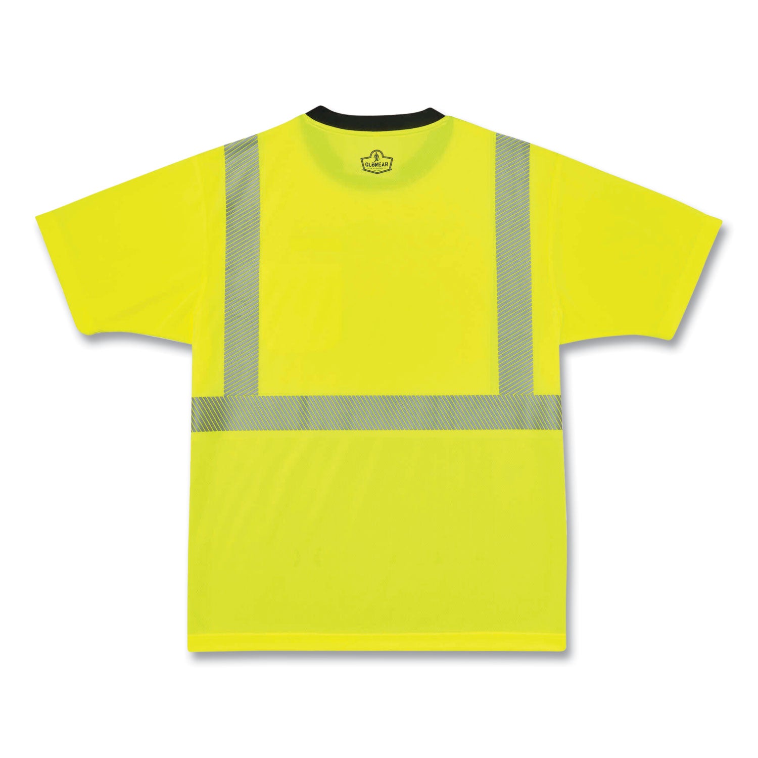 Ergodyne 8280BK Type R Class 2 Front Performance T-Shirt, 5XL, Polyester, Lime/Black, 1 Each