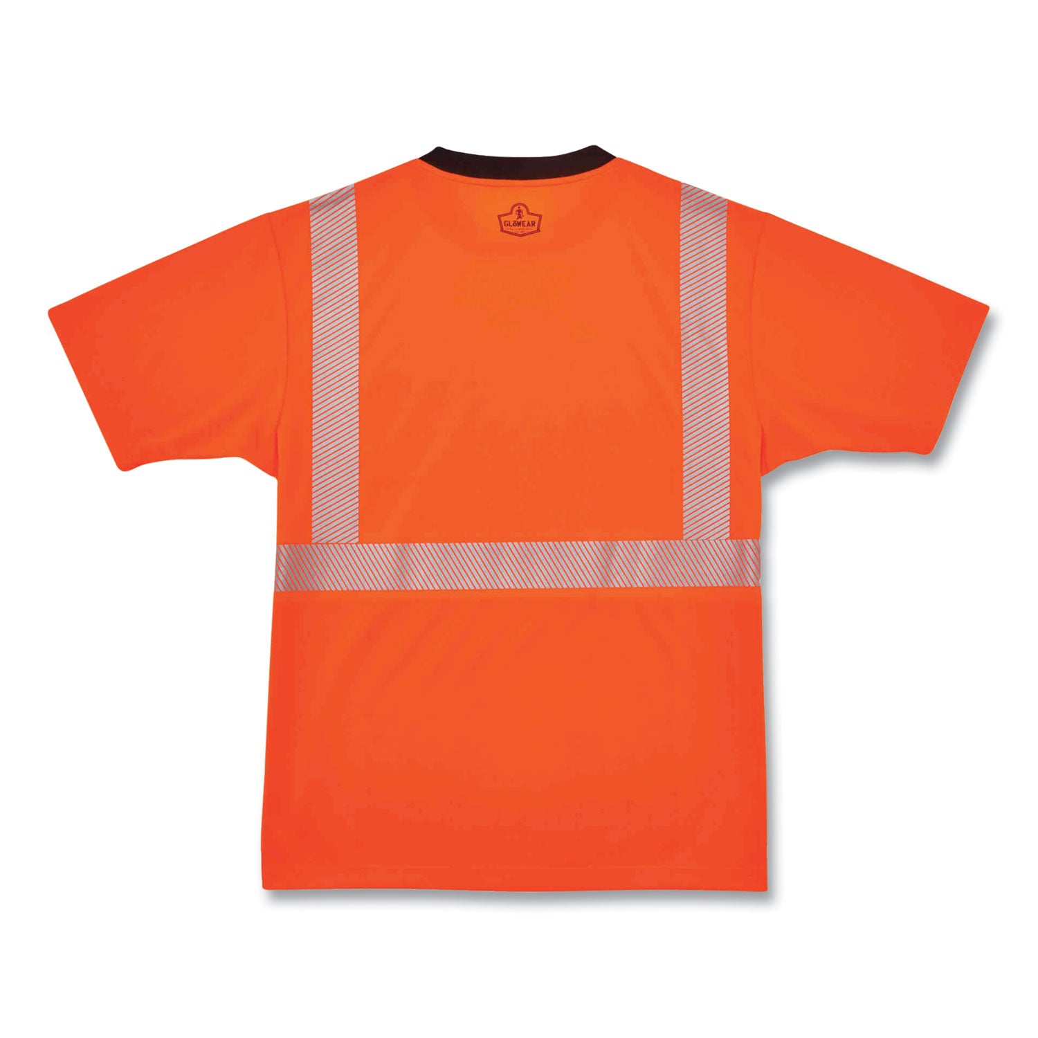 Ergodyne 8280BK Type R Class 2 Front Performance T-Shirt, 5XL, Polyester, Orange/Black, 1 Each