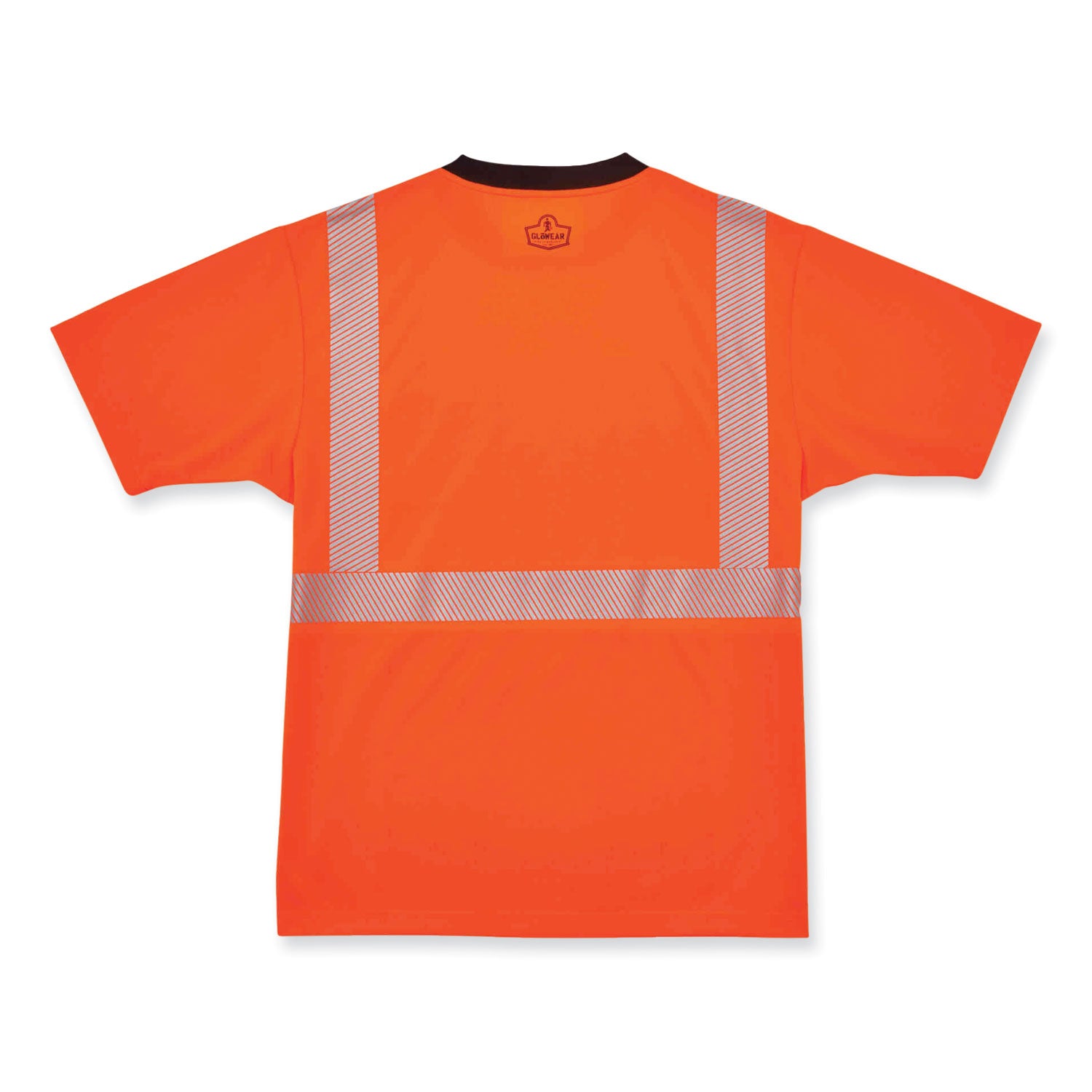 Ergodyne 8280BK Type R Class 2 Front Performance T-Shirt, Medium, Polyester, Orange/Black, 1 Each