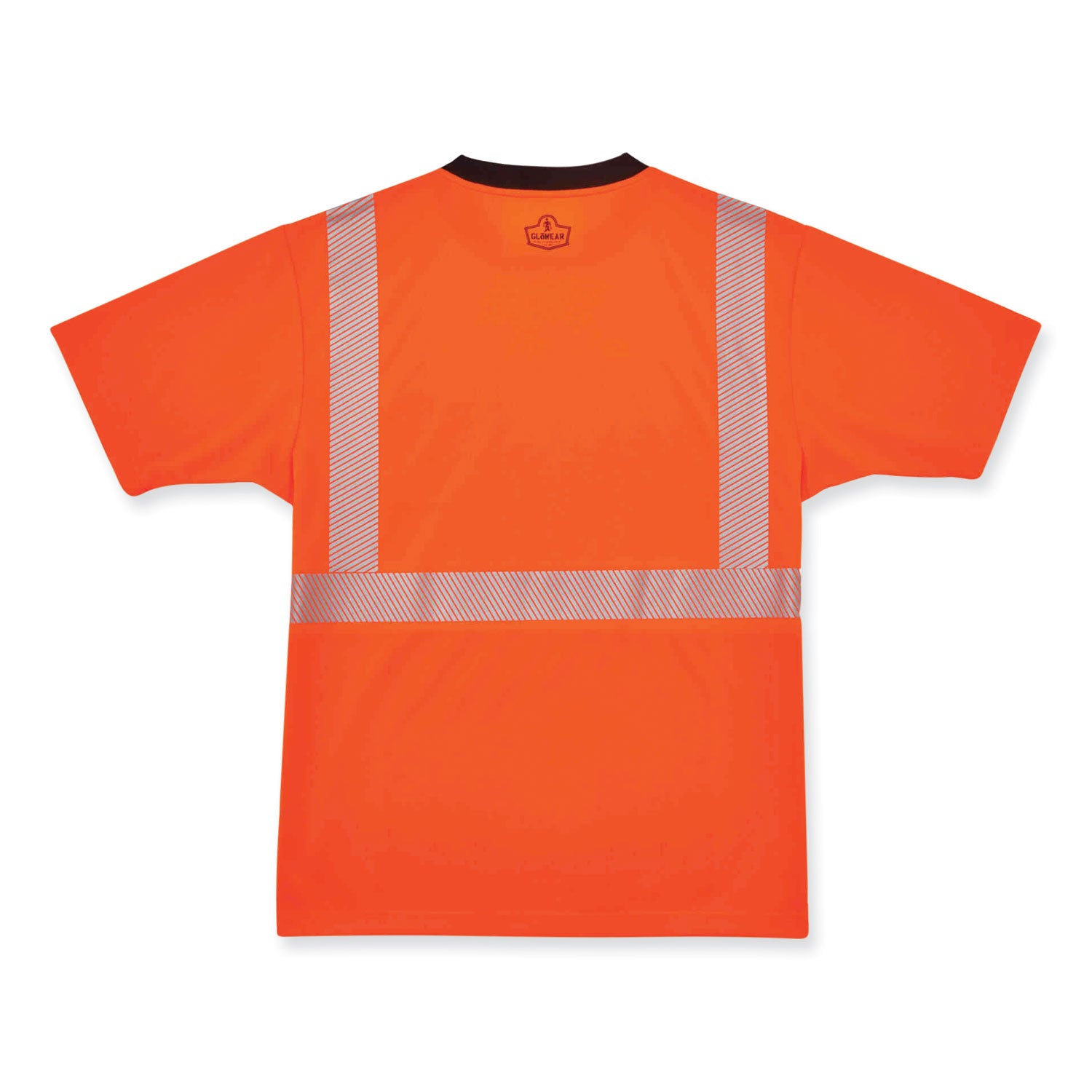 Ergodyne 8280BK Type R Class 2 Front Performance T-Shirt, 4XL, Polyester, Orange/Black, 1 Each