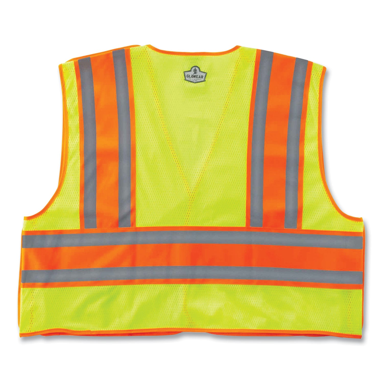 Ergodyne 8245PSV Type P Class 2 Public Safety Vest, 4-5XL, Hook & Loop Closure, Lime, Reflective, Pocket, Mic Tab, Two-tone, 1 Each